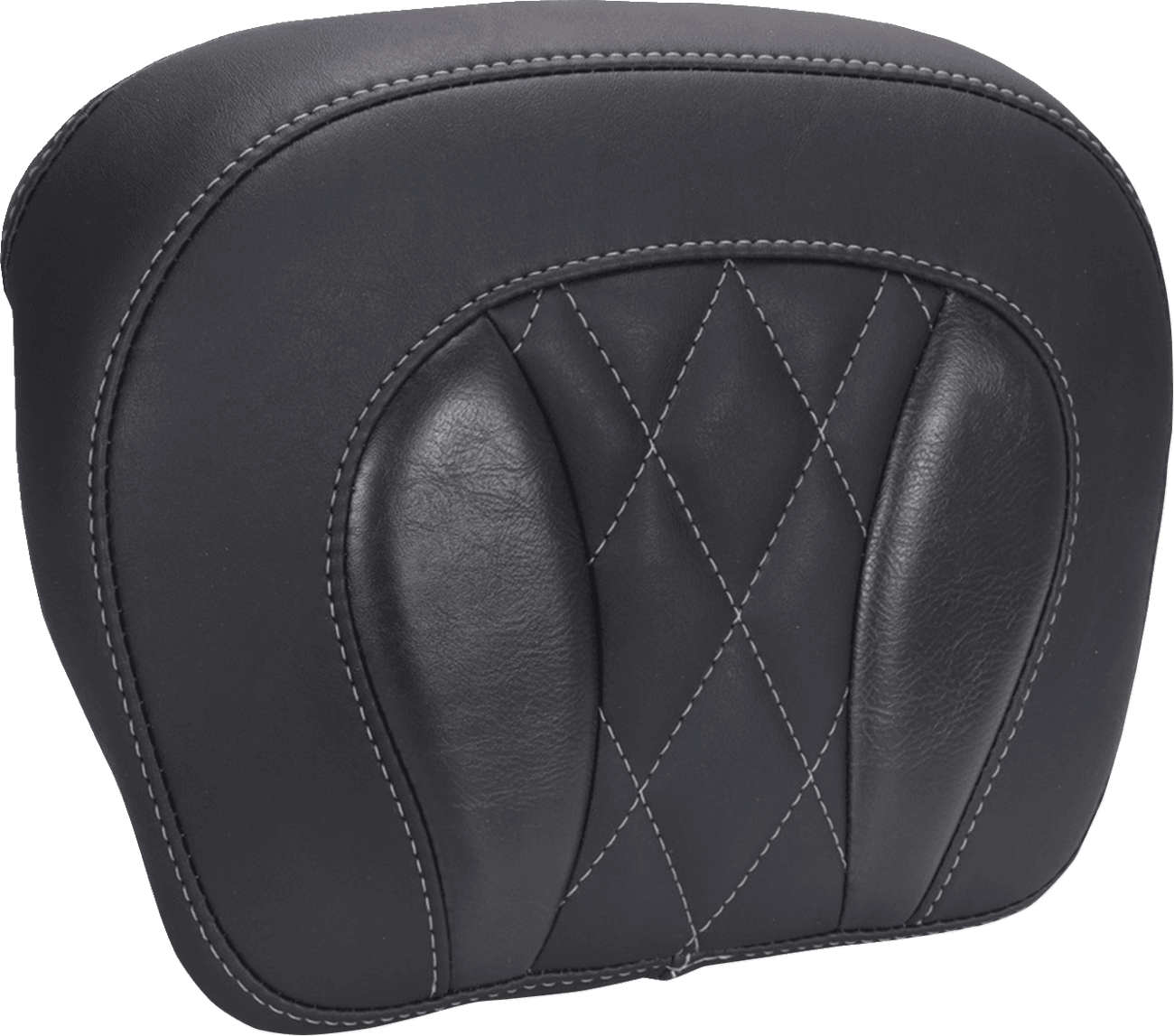 MUSTANG 0822-0642 Chopped Tour-Pak® Pad - Gunmetal Stitching - FLH/FLT '23-'25