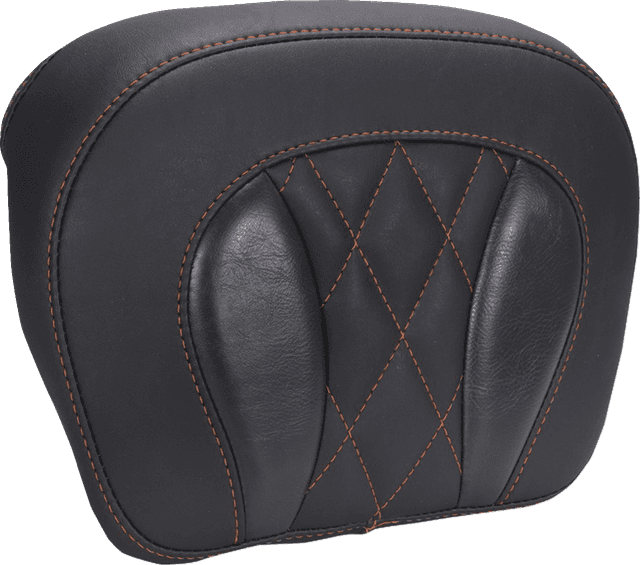 MUSTANG 0822-0643 Chopped Tour-Pak® Pad - Mandarin Orange Stitching - FLH/FLT '23-'25 — image 1 of 2