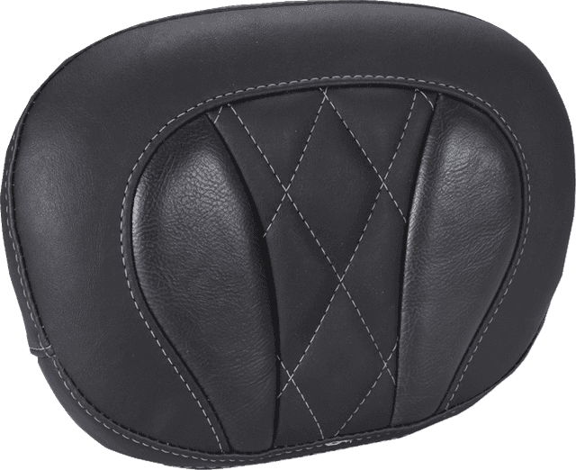 MUSTANG 0822-0647 Deluxe Sissy Bar Pad - Diamond - Gunmetal Stitch - FLT/FLH '23-'25 — image 1 of 2
