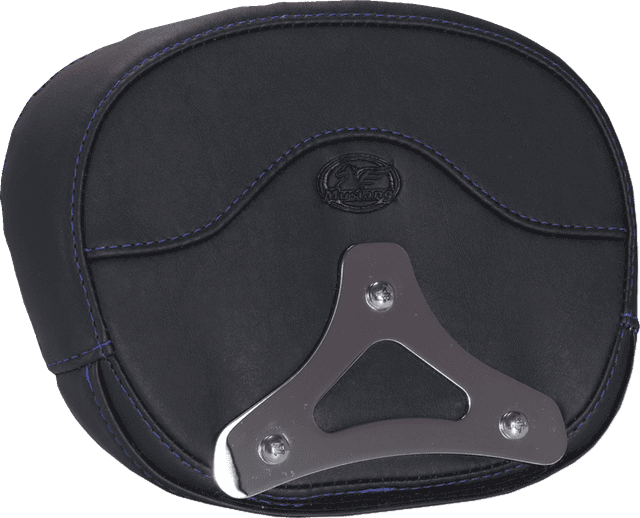 MUSTANG 0822-0649 Deluxe Sissy Bar Pad - Diamond - Sky Blue Stitch - FLT/FLH '23-'25 — image 2 of 2