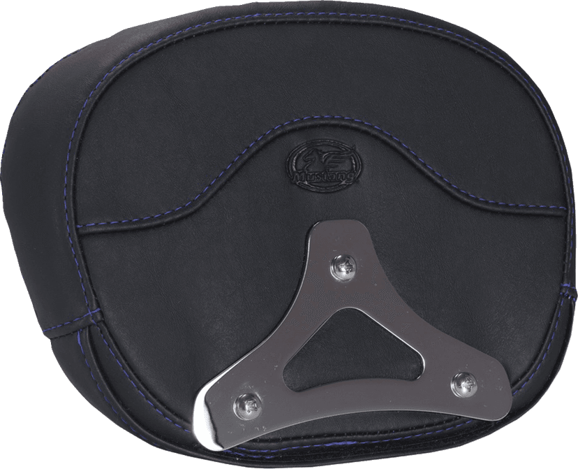 MUSTANG 0822-0649 Deluxe Sissy Bar Pad - Diamond - Sky Blue Stitch - FLT/FLH '23-'25 — image 2 of 2