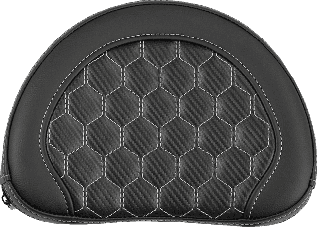 SADDLEMEN 0822-0662 Contour Sissy Bar Pad - Honeycomb - Silver Stitch - Universal - 2" Thick