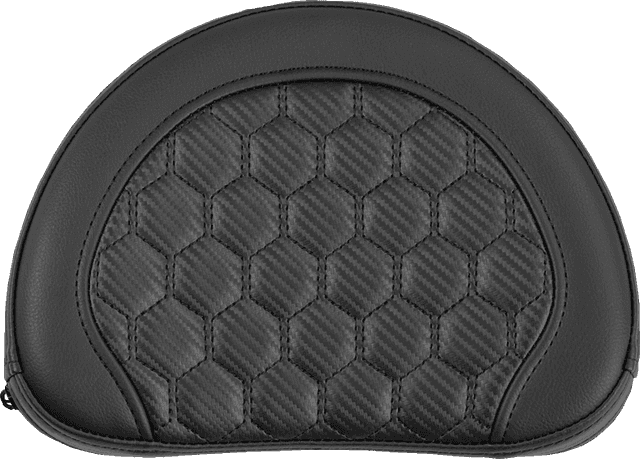 SADDLEMEN 0822-0664 Contoured Sissy Bar Pad - Honeycomb - Black Stitch - 2" Thick