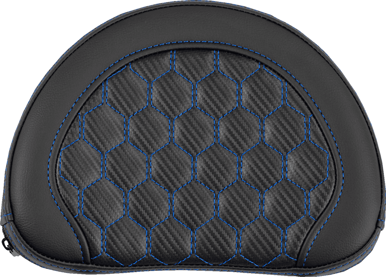 SADDLEMEN 0822-0665 Contoured Sissy Bar Pad - Honeycomb - Blue Stitch - 2" Thick