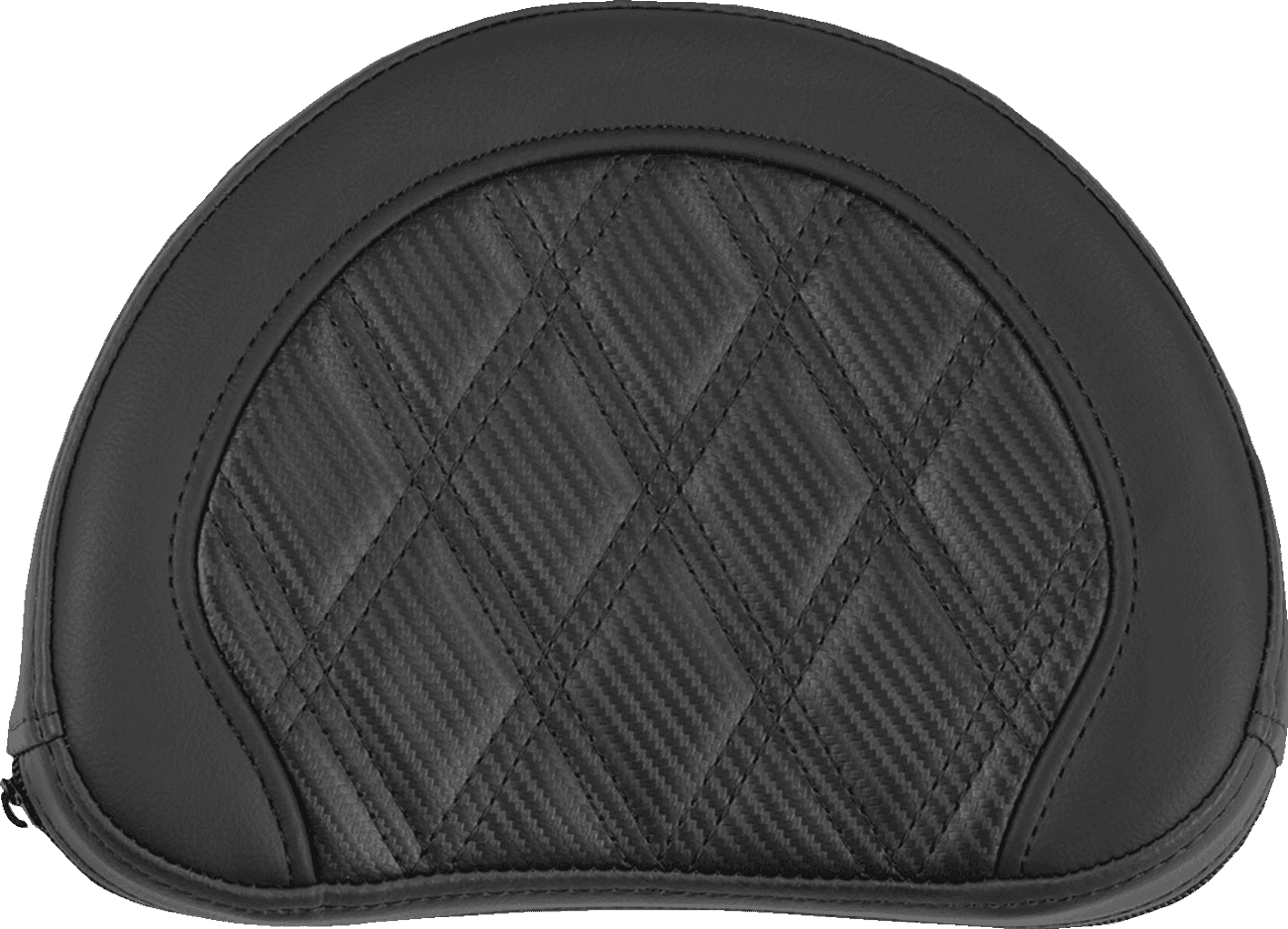 SADDLEMEN 0822-0669 Contoured Sissy Bar Pad - Lattice Stitch - Black Stitch - 2" Thick