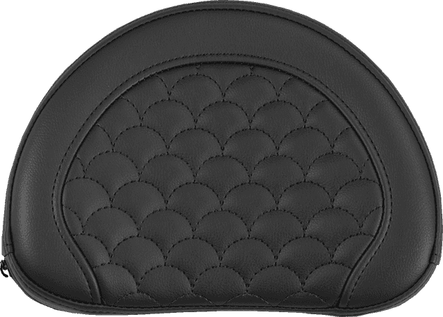 SADDLEMEN 0822-0677 Contoured Sissy Bar Pad - Dragon Scale - Black Stitch - 2" Thick