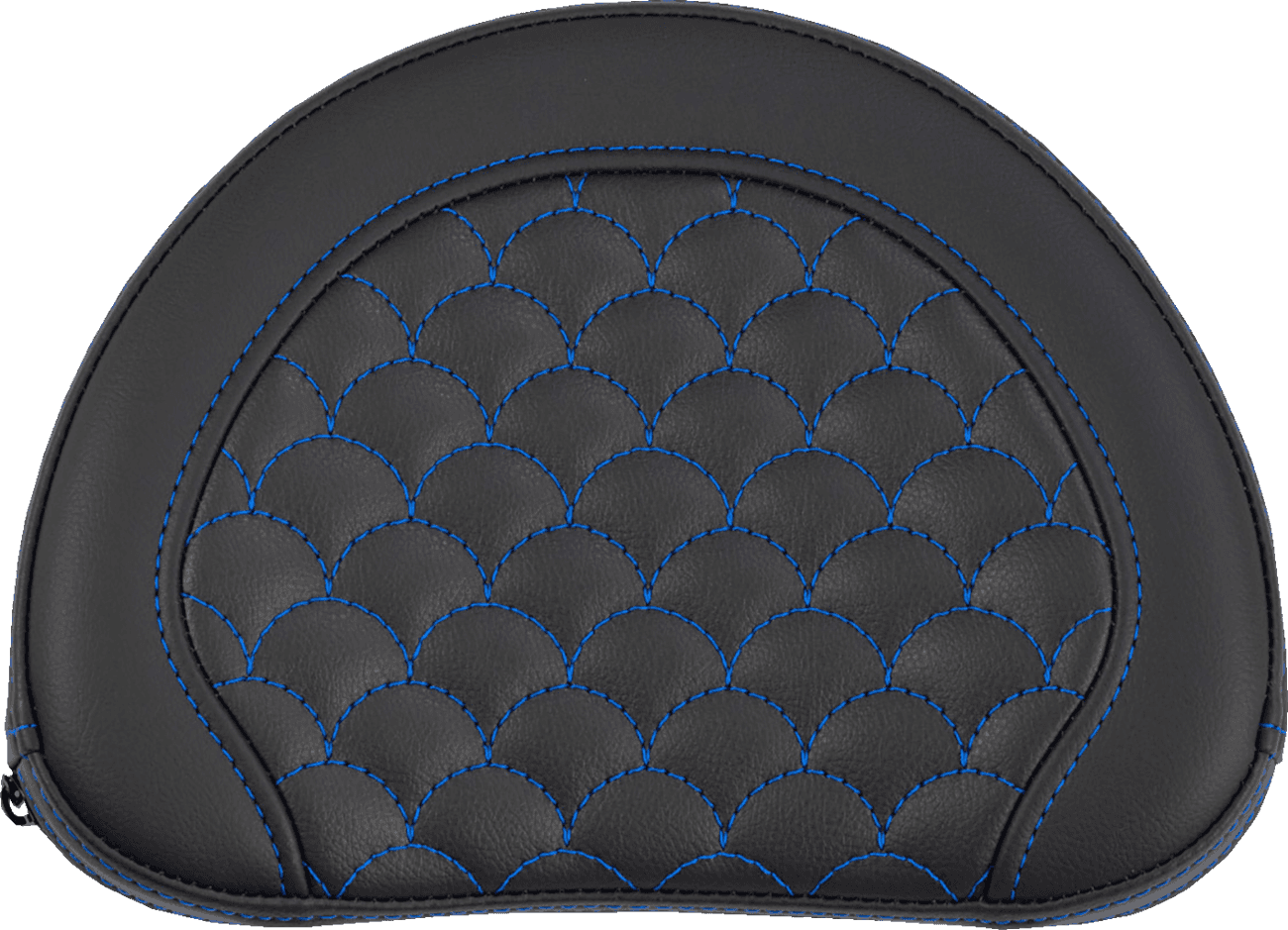 SADDLEMEN 0822-0678 Contoured Sissy Bar Pad - Dragon Scale - Blue Stitch - 2" Thick