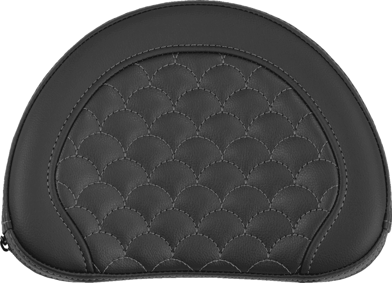 SADDLEMEN 0822-0679 Contoured Sissy Bar Pad - Dragon Scale - Gray Stitch - 2" Thick