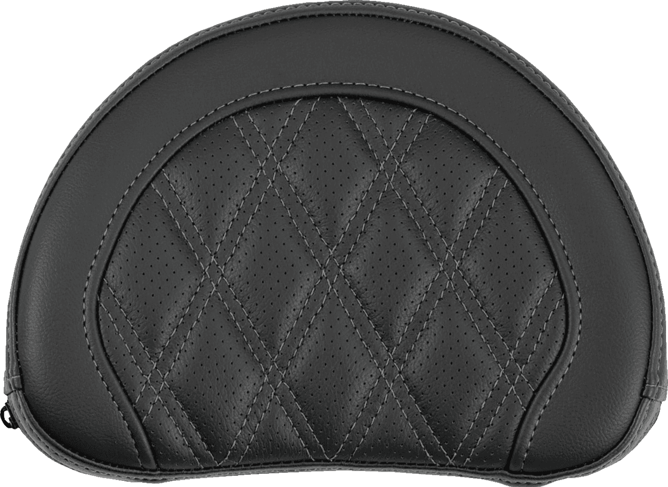 SADDLEMEN 0822-0685 Contoured Sissy Bar Pad - Lattice Stitch - Gray Stitch - 2" Thick