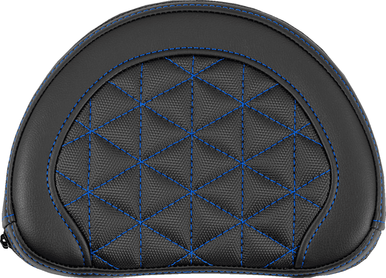 SADDLEMEN 0822-0691 Contoured Sissy Bar Pad - Tri-Gripper - Blue Stitch - 2" Thick