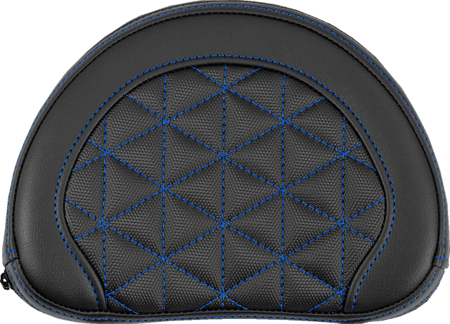 SADDLEMEN 0822-0691 Contoured Sissy Bar Pad - Tri-Gripper - Blue Stitch - 2" Thick