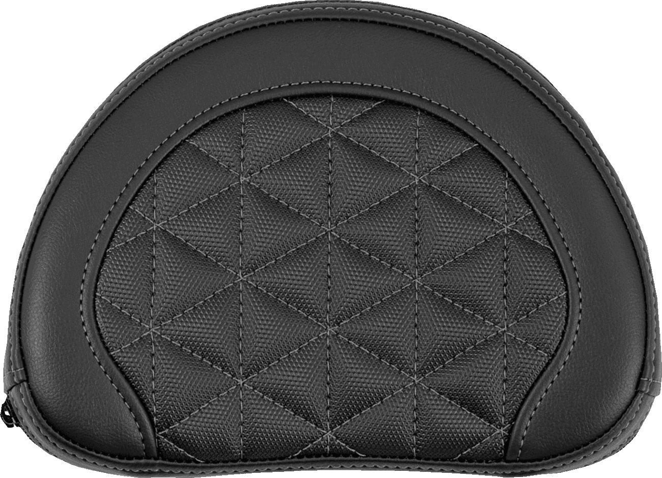 SADDLEMEN 0822-0692 Contoured Sissy Bar Pad - Tri-Gripper - Gray Stitch - 2" Thick