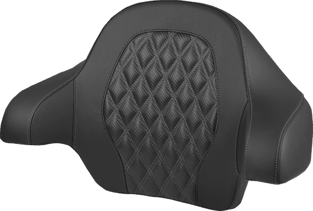 SADDLEMEN 0822-0701 Tour-Pak® Backrest Pad - Lattice Stitch - Dark Gray Stitch - FL '14-'25