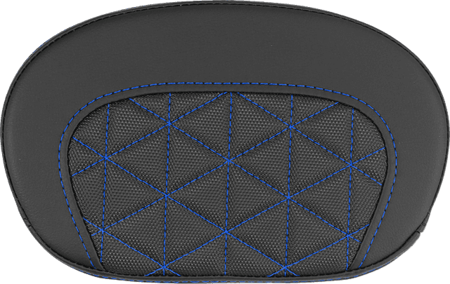 SADDLEMEN 0822-0710 Mini Contour Sissy Bar Pad - Tri-Gripper - Blue Stitch