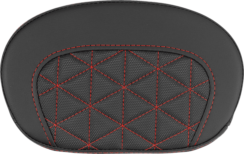 SADDLEMEN 0822-0713 Mini Contour Sissy Bar Pad - Tri-Gripper - Red Stitch