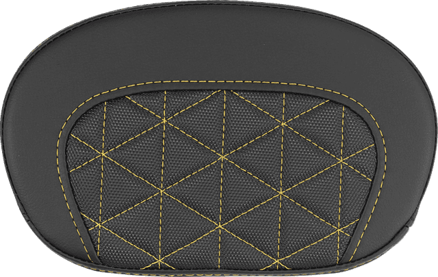 SADDLEMEN 0822-0716 Mini Contour Sissy Bar Pad - Tri-Gripper - Gold Stitch