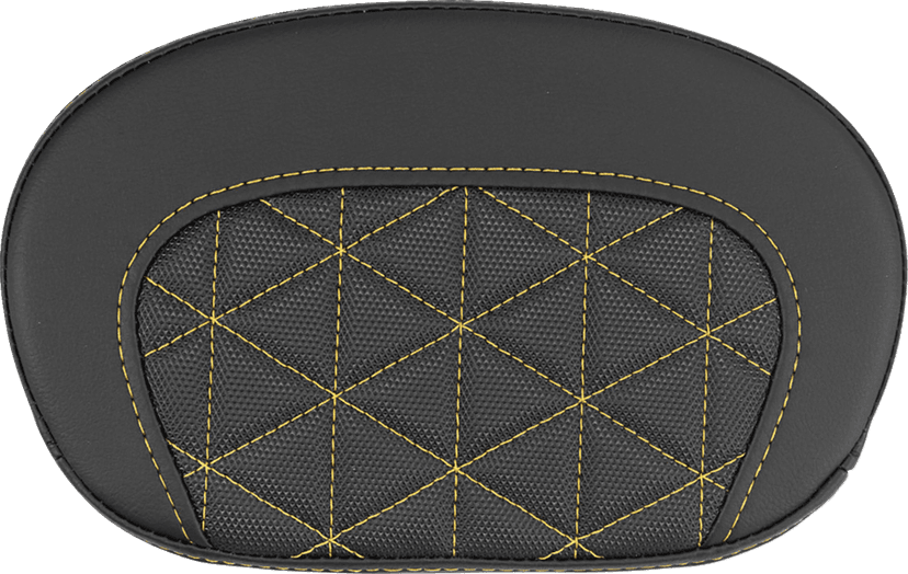 SADDLEMEN 0822-0716 Mini Contour Sissy Bar Pad - Tri-Gripper - Gold Stitch