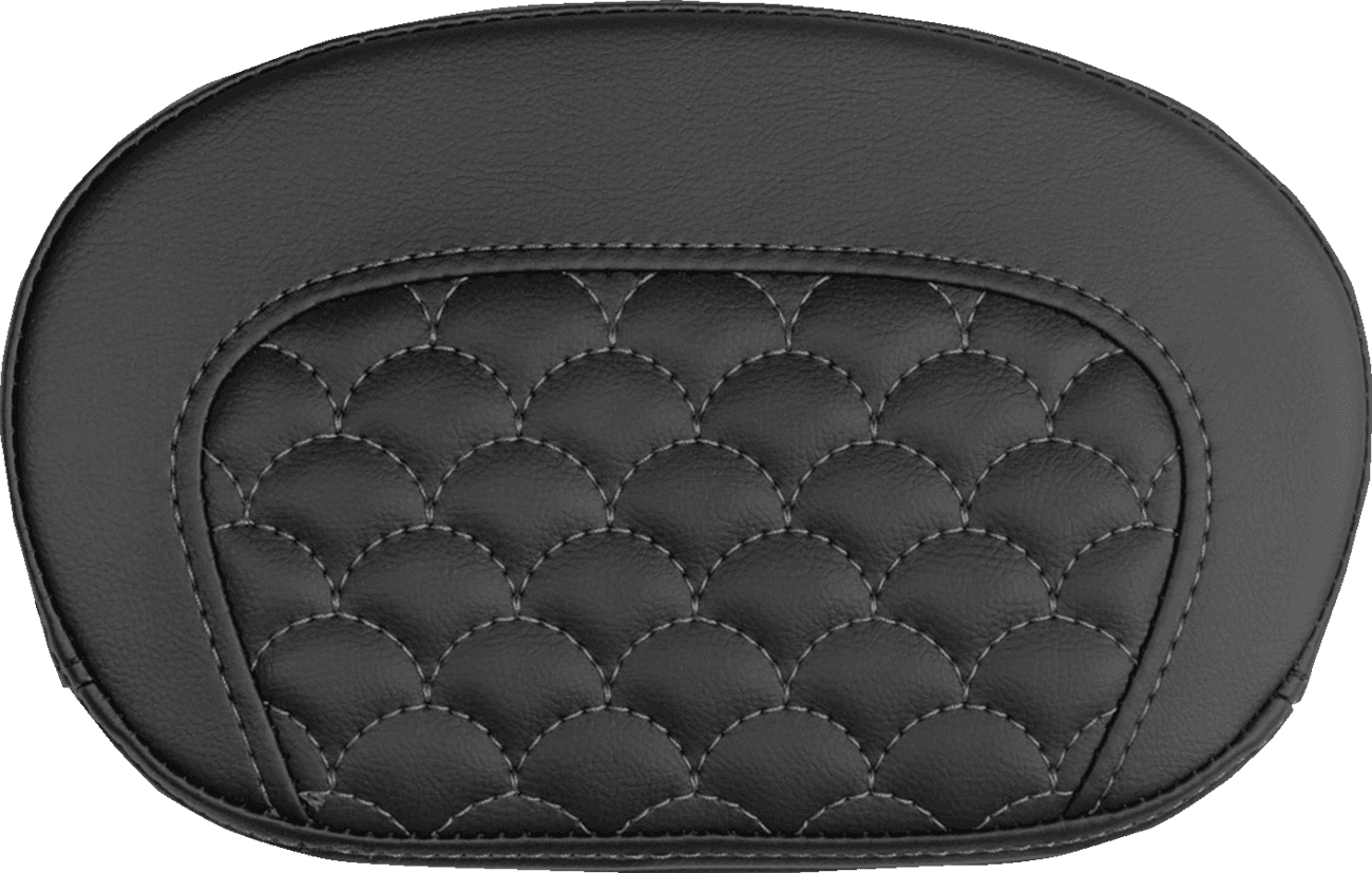 SADDLEMEN 0822-0725 Mini Contour Sissy Bar Pad - Dragon Scale - Gray Stitch