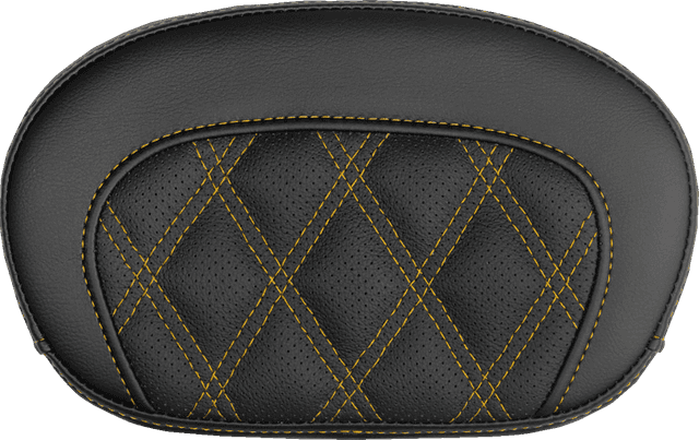 SADDLEMEN 0822-0737 Mini Contour Sissy Bar Pad - Lattice Stitch - Gold Stitch
