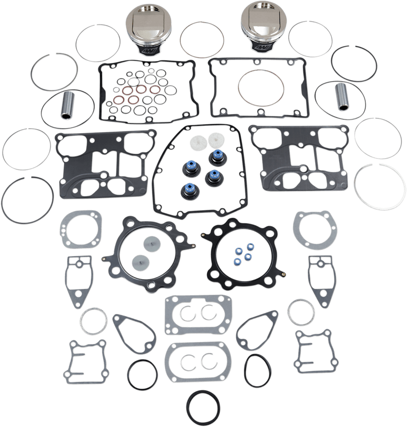 WISECO 0903-0790 Piston Kit with Gasket - +0.020" - Twin Cam 88" Bored to 1550 cc (95 Cubic Inch)