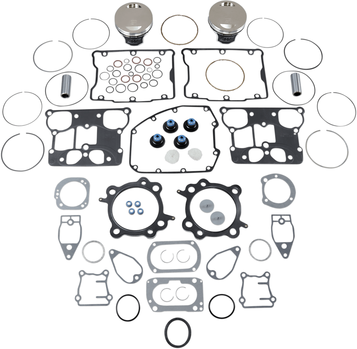 WISECO 0903-0791 Piston Kit with Gasket - Standard - Twin Cam 88" Bored to 1550 cc (95 Cubic Inch)