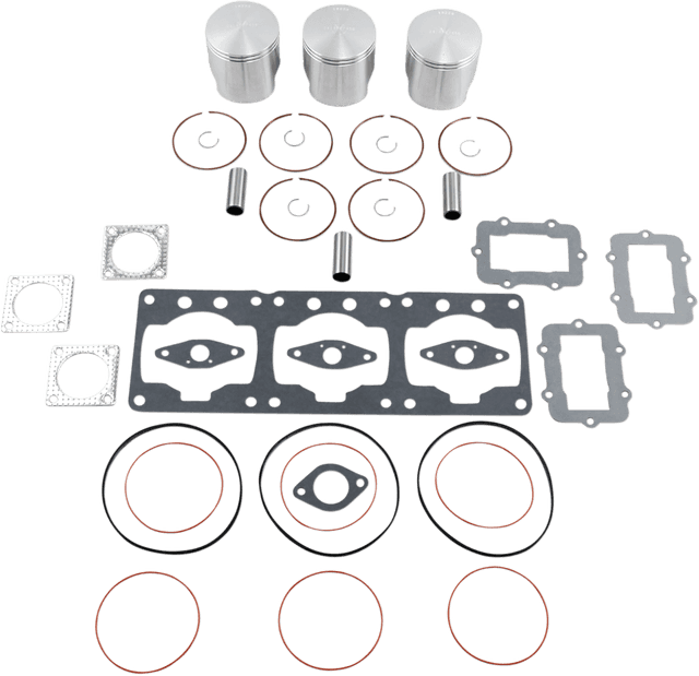 WISECO 0903-1225 Piston Kit with Gaskets - 74.50 mm - Overbore to 889 cc/809 Engine Type - Ski-Doo