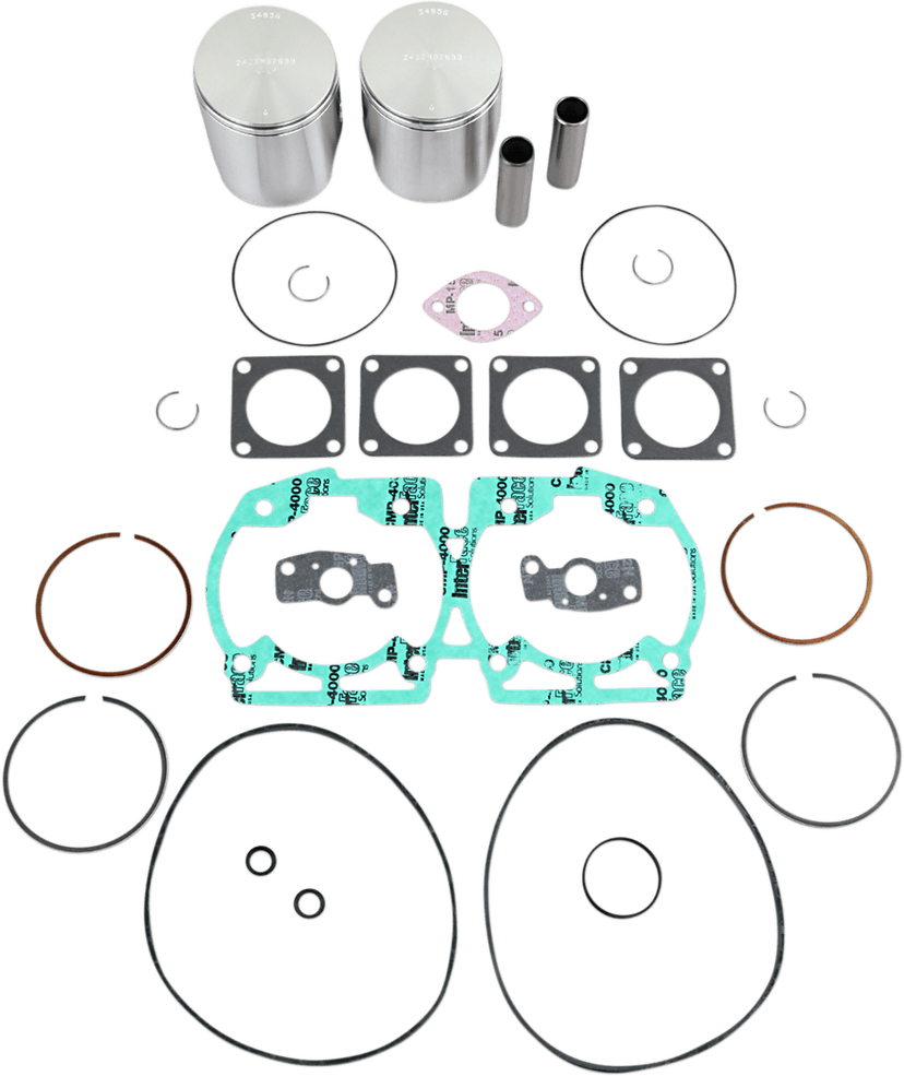 WISECO 0903-1229 Piston Kit with Gaskets - 78.00 mm - 670 H.O. Engine Type - Ski-Doo