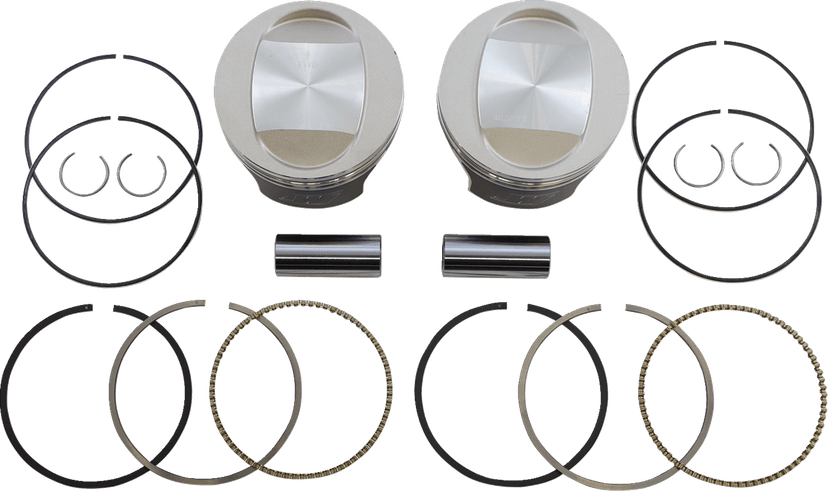 WISECO 0903-1564 Tracker™ Series Piston Kit - 3.937" - 88/95 Cubic Inch Bored to 97 Cubic Inch - Standard - Twin Cam
