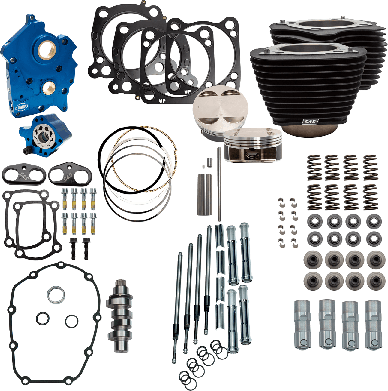 S&S CYCLE 09040131 Power Pack - 4.500" Stroke - Oil Cooled - Black w/o Highlights - M8