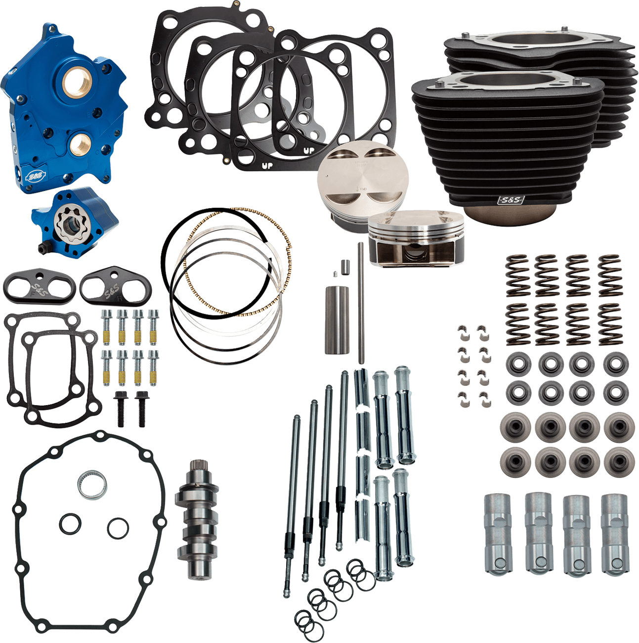 S&S CYCLE 09040131 Power Pack - 4.500" Stroke - Oil Cooled - Black w/o Highlights - M8