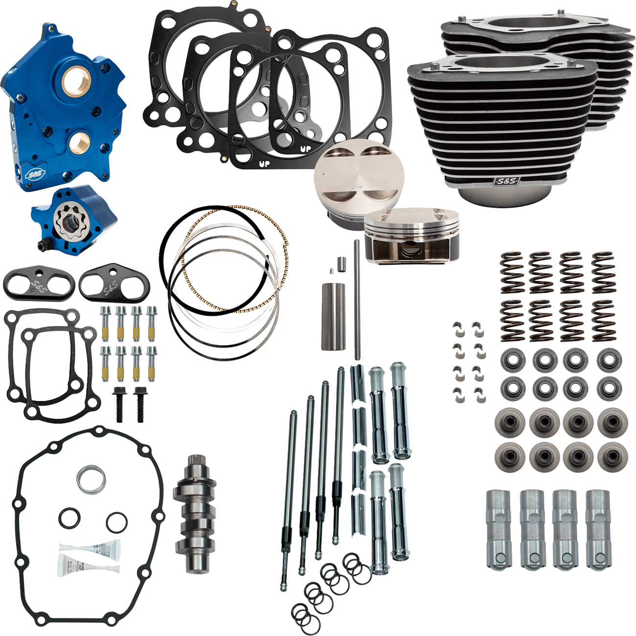 S&S CYCLE 09040142 Power Pack - 4.500" Stroke - Water Cooled - Black w/Highlights - M8