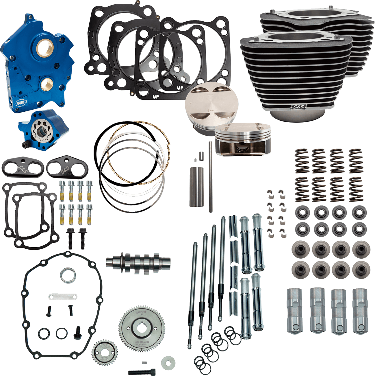 S&S CYCLE 09040144 Power Pack - 4.500" Stroke - Water Cooled - Black w/Highlights - M8