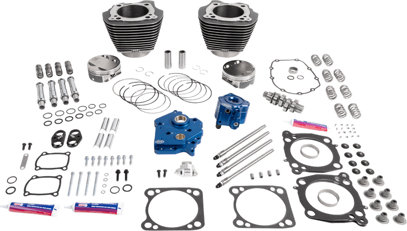 S&S CYCLE 09040220 132" Power Package - Oil Cooled - 496 Chain Drive -