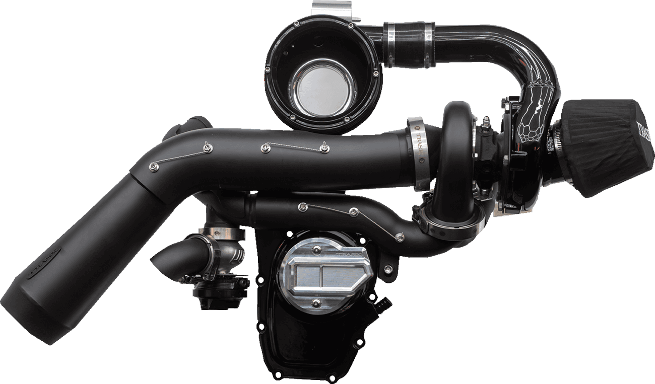 TRASK 09040257 Tornado Turbo Kit - Stage 2 - Black with Black Aluminum - Gen 2 M8