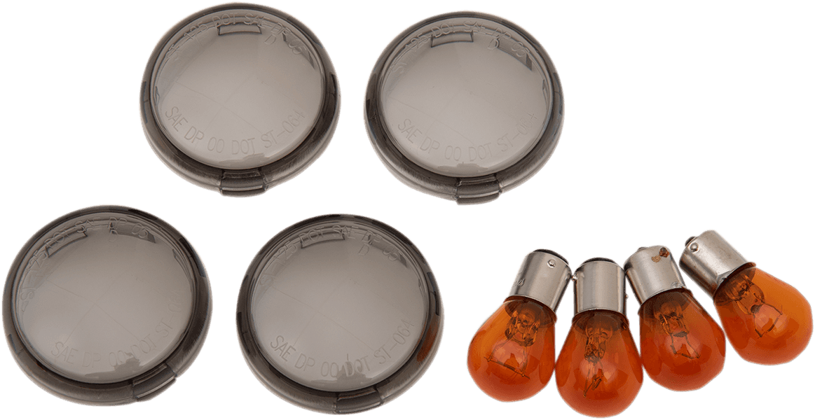 DRAG SPECIALTIES 0906-6316 Smoked Bullet Lens Kit - '00-'23