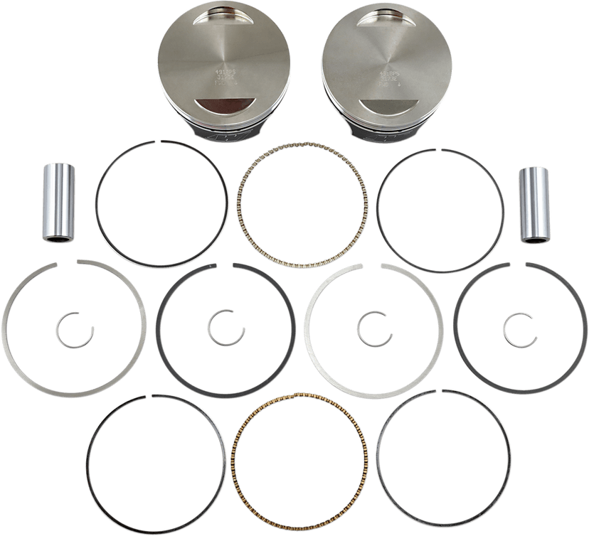 WISECO 0910-0838 Piston Kit - 4.000" - 96/103 Cubic Inch Bored to 110 Cubic Inch - Twin Cam