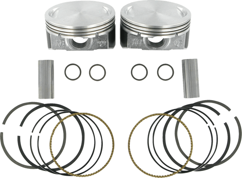 KB PERFORMANCE 0910-0915 Piston Kit - 3.875" Standard - 10.0:1 CR - 103" Twin Cam | 96" Twin Cam Big Bore — image 1 of 2