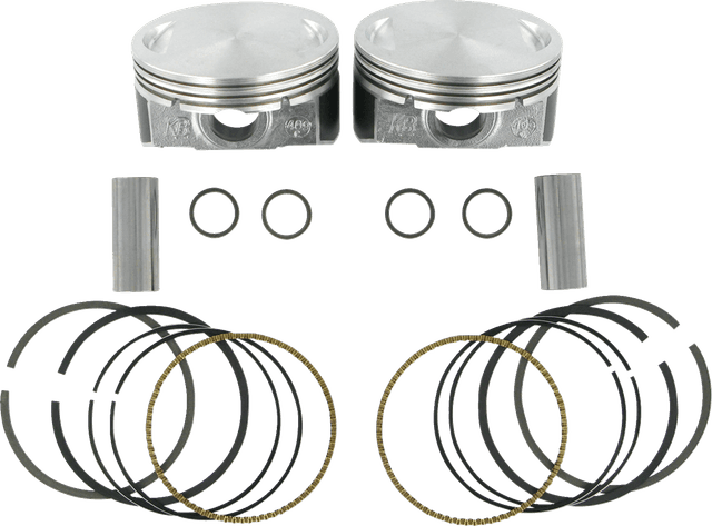 KB PERFORMANCE 0910-0916 Piston Kit - 3.875" +0.005" - 10.0:1 CR - 103" Twin Cam | 96" Twin Cam Big Bore