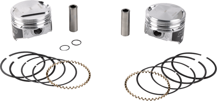 KB PERFORMANCE 0910-2019 Piston Kit - 3.498" +0.040" - 9.6:1 CR - 80" Evolution Big Twin