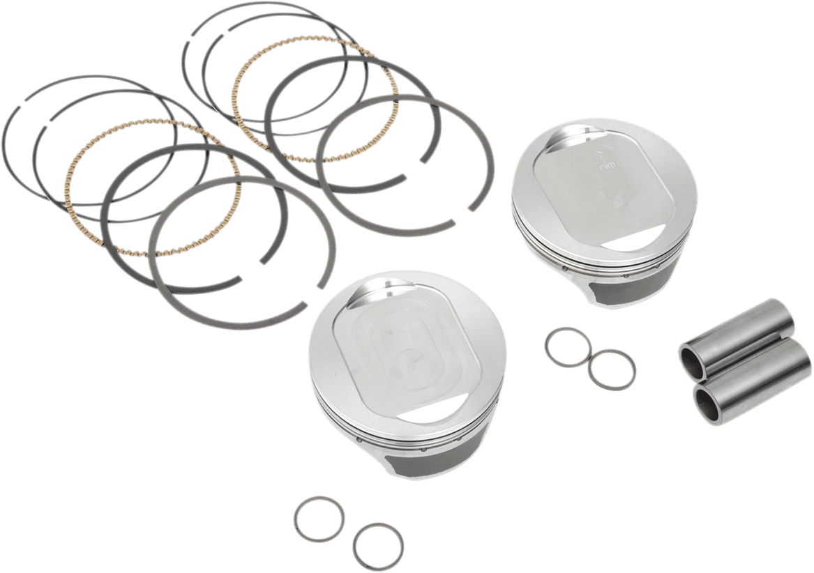 KB PERFORMANCE 0910-3970 Piston Kit - 3.875" Standard - 10.0:1 CR - 103" Twin Cam | 96" Big Bore to 103" w/SE 95 cc Heads