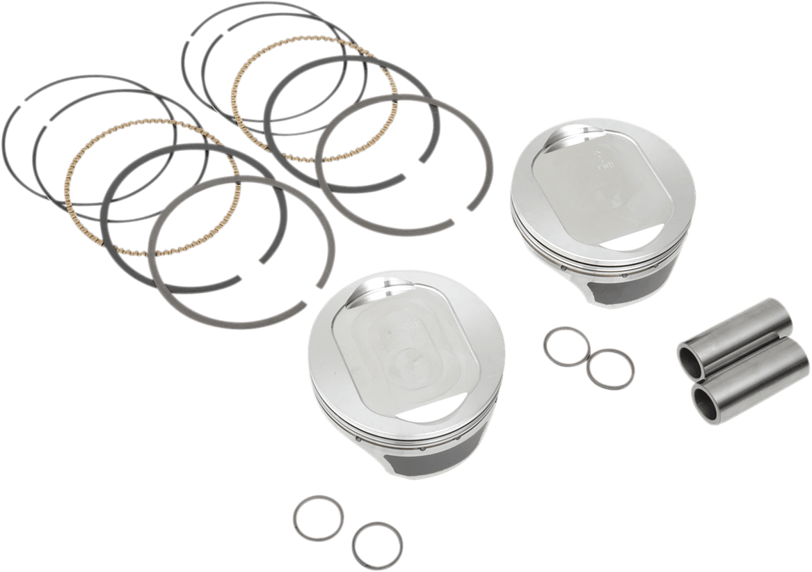 KB PERFORMANCE 0910-3971 Piston Kit - 3.875" +0.005" - 10.0:1 CR - 103" Twin Cam | 96" Big Bore to 103" w/SE 95 cc Heads