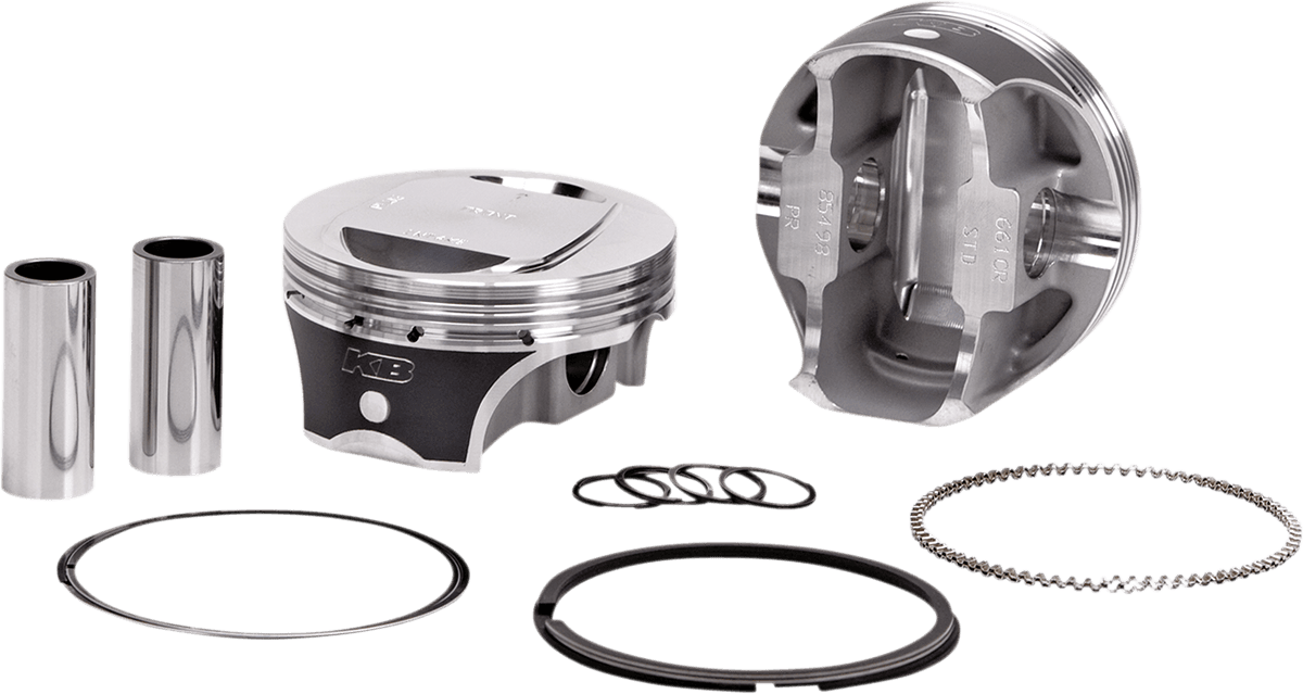 KB PERFORMANCE 0910-3973 Piston Kit - 4.000" Standard - 10.0:1 CR - 96"/103" Twin Cam Bored to 110 CI w/SE 95 cc Heads