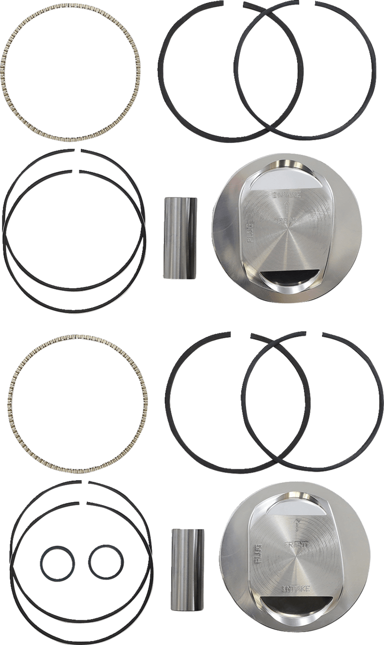 KB PERFORMANCE 0910-3975 Piston Kit - 4.000" +0.010" - 10.0:1 CR - 96"/103" Twin Cam Bored to 110 CI w/SE 95 cc Heads