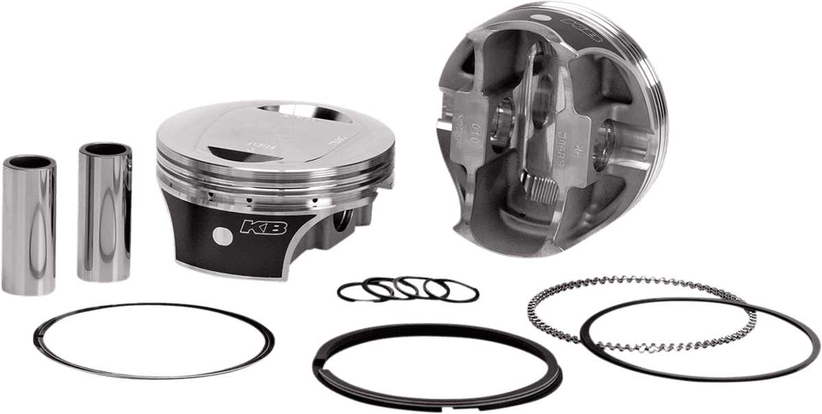 KB PERFORMANCE 0910-3976 Piston Kit - 4.125" Standard - 10.0:1 CR - 96"/103" Twin Cam Bored to 117 CI w/SE 95 cc Heads