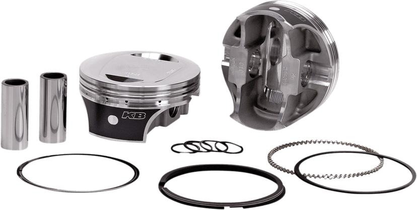 KB PERFORMANCE 0910-3976 Piston Kit - 4.125" Standard - 10.0:1 CR - 96"/103" Twin Cam Bored to 117 CI w/SE 95 cc Heads — image 1 of 2