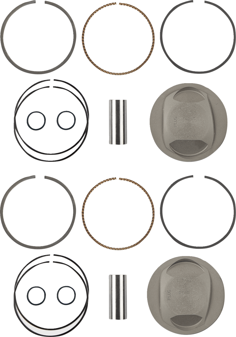 KB PERFORMANCE 0910-5045 Piston Kit - 3.875" Standard - 10.0:1 CR - 103" Twin Cam | 96" Big Bore to 103" w/SE 95 cc Heads