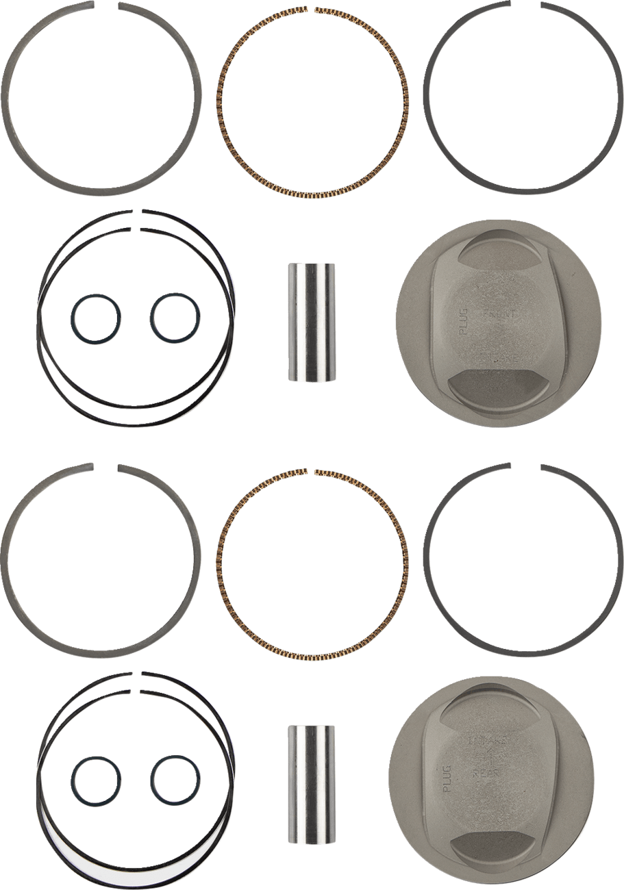 KB PERFORMANCE 0910-5045 Piston Kit - 3.875" Standard - 10.0:1 CR - 103" Twin Cam | 96" Big Bore to 103" w/SE 95 cc Heads