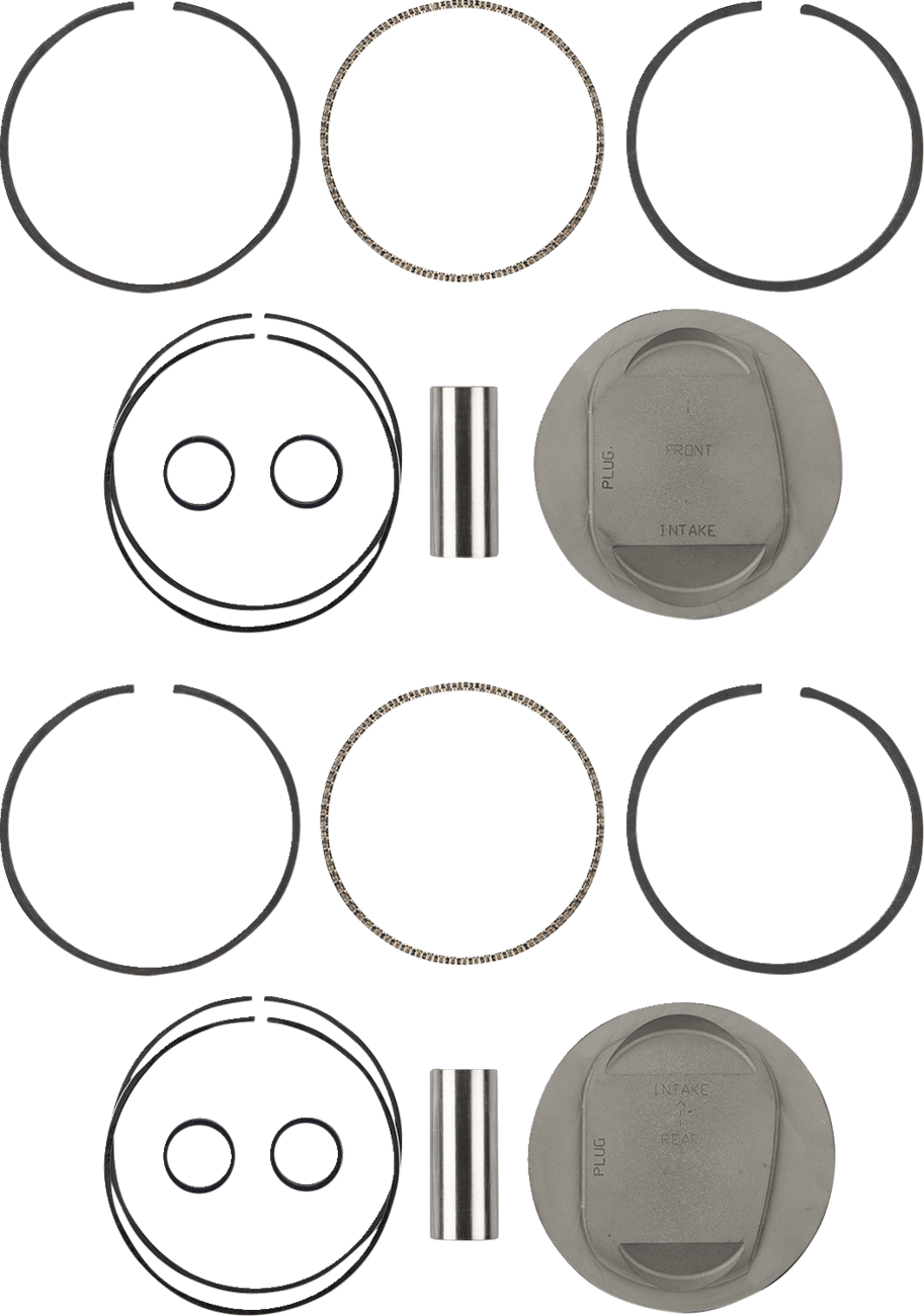 KB PERFORMANCE 0910-5047 Piston Kit - 4.00" Standard - 10.0:1 CR - 96"-103" Twin Cam Bored to 110 ci w/SE 95 cc Heads