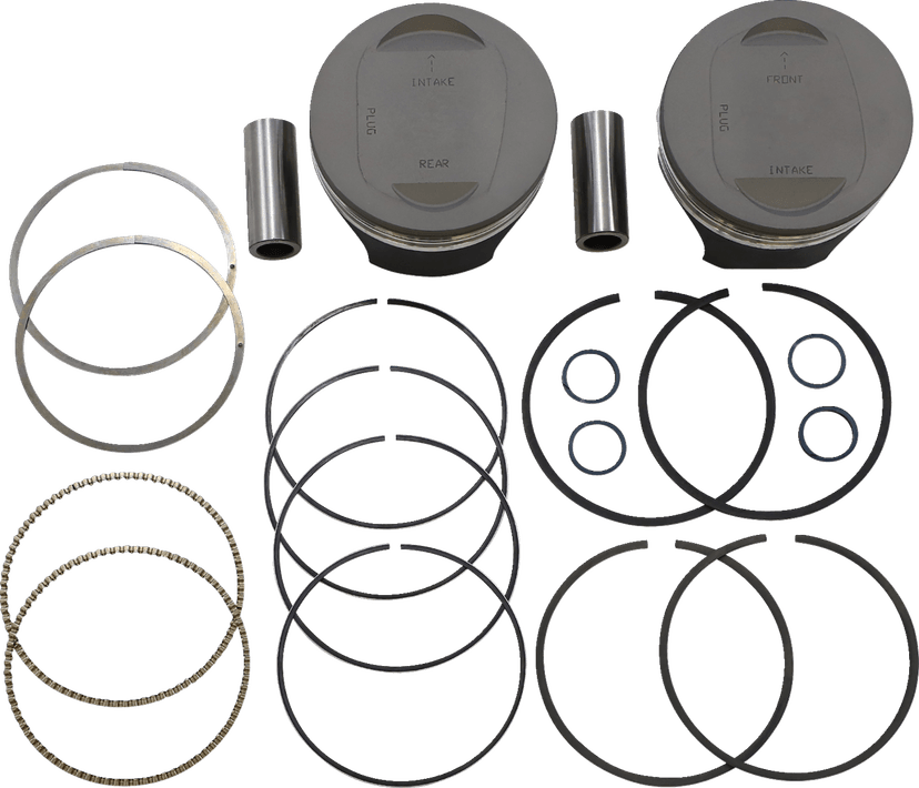 KB PERFORMANCE 0910-5050 Piston Kit - 4.125" +0.010" - 10.0:1 CR - 96"-103" Twin Cam Bored to 117 ci w/SE 95 cc Heads