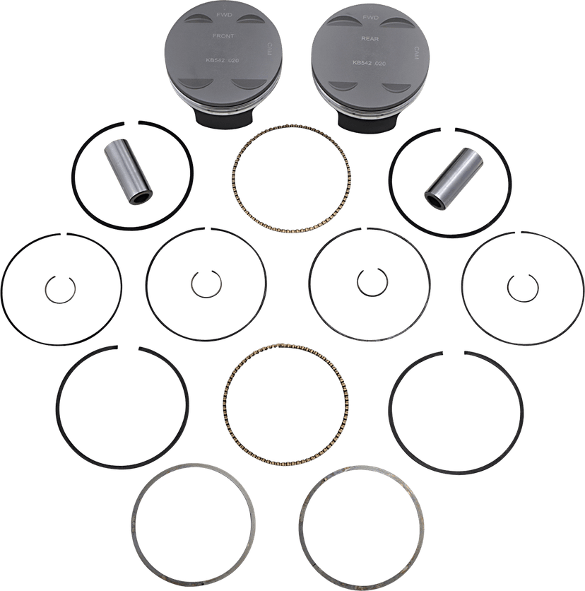 KB PERFORMANCE 0910-5726 Piston Kit - 4.125" +0.020" - 11.0:1 CR - 114"/117" Bored to 120" - M8